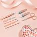 8-in-1 Stainless Steel Manicure Pedicure Kit with Pink Leather Travel Case - Professional Nail Grooming Set - Buy Online on GoSupps.com