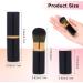 2 Pack Retractable Kabuki Makeup Brushes Small Portable Travel Foundation Brush Ultra Soft & Fine Bristles Face Blusher Brush with Cover for Bronzer Buffing Highlighter Flawless Powder Cosmetics Black & Red - Buy Online on GoSupps.com