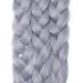 Buy Tess 41 Gray Synthetic Braids Extensions - Jumbo Crochet Hair 3PCs 165g/bundle - 100cm Long Brading Hair - Buy Online on GoSupps.com