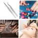 2 Pieces Pointed Tweezers Stainless Steel Lash Tweezers Straight and Curve Tip Precision Tweezers for Eyelash Eyebrow Facial or Chin Hair - Buy Online on GoSupps.com