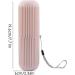 Travel Toothbrush Holder & Case | Portable Dustproof Toothbrush Cup for Camping Business Trips & School - Rosa - Buy Online on GoSupps.com