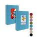Small Photo Album 4x6 Clear Pages Linen Cover with Front Window Pack of 2 Each Small Album Holds 52 Photos Small Brag Book Photo Album for 4x6 Photos Blue Fabric 4x6"-2 PACK Blue