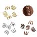 Ximimark 1 Set(15 Pcs) Dreadlock Beads Dread Hair Braid Cuff Clip Adjustable Hair Rings Set Gold Silver Bronze