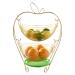 Fruit Basket for Kitchen Creative Double Fruit Plate Stainless Steel Fruit Drain Basket Living Room Dining Room Fruit Candy Dish Fruit Bowl/Fruit Bowls