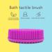 4 Pack Exfoliating Silicone Body Scrubber - Soft & Long Lasting Shower Brush for Sensitive Skin - Flat Blue Pink Green Purple - Buy Online on GoSupps.com