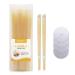 MQFORU Ear Candles Candles Natural Beeswax Ear Wax Remover 10 Pcs All Natural Ear Candles Beeswax Candling Cones with 5 Protectors Disks Cream