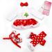 Winmany Baby Girls Christmas Romper Tutu Dress Set 6-12 Months with Headband, Leg Warmer, and Shoes - Christmas Tree - Buy Online on GoSupps.com