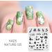 Alexnailart Nail Art Stamping Plates Image Template Nature Plant Leaf Pattern Design Stamper Nail Art DIY Print Manicure Nail Art Stencil Tools NA035 - Buy Online on GoSupps.com