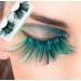 Miya fantastic eyelashes with super soft blue feather handmade artificial eyelashes false eyelashes spring eyelashes attractive decoration for party carnival masquerade stage halloween (DG)