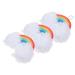Housoutil 3pcs Rainbow Bath Sponge Pouf Bath Ball Infant Bath Sponge Exfoliating Bath Sponge Facial Sponges Shower Pouf Scrubber Exfoliating Sponge Baby Body Pu Sponge Bath Flower