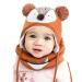 DORRISO Cute Kids Caps Scarf Set Autumn Winter Kids Newborn Baby Caps and Scarf Girls Boys Knitted Warm Comfortable Beanies Hat Orange L