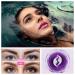 Reusable Self-Adhesive Eyelashes - No Glue Needed | Natural Look & Waterproof False Lashes with Curler & Brush - Pink-Purple - Buy Online on GoSupps.com