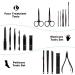 Manicure Set Men 18-Piece Nail Care Set Pedicure Care Set Nail Clippers Set Stainless Steel Nail Set Portable for Travel (Black) - Buy Online on GoSupps.com