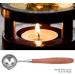 Spoon Sealing Wax Spoon Melting Spoon Sealing Stamp Wax Seal Warmer Oven (Fire Colour Spoon with Wooden Handle (Long Handle) - Buy Online on GoSupps.com