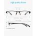 ANRRI Blue Light Glasses for Men - Semi Rimless Rectangle Black Metal Frame - UV Blocking Computer Glasses A1-Black - Buy Online on GoSupps.com