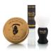 Satin Tip White Synthetic Shave Brush & Smolder Soap Kit - Premium Shaving Essentials for a Luxurious Grooming Experience | International Shipping Available - Buy Online on GoSupps.com