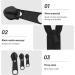 12 Pack Zipper Slider Replacement - Removable Zipper Pulls for Coats Suitcases & Backpacks (Black) - Durable & Easy to Install - Buy Online on GoSupps.com