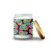Vanilla Candles for Home Scented Aromatherapy Jar Candles 7 oz Long Lasting Candles Scented Candles Gift Set for Women Perfect for Birthday Gifts - Colorful Dice Pattern