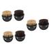 Frcolor 6 pieces bristle brush Bearding nursing Bart cleaning brush wooden beard brush cleaning tools Face cleaning brush wood hair brush male care supply Salon brushes x 3 pieces 6x5.5cmx3pcs