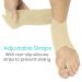Vive Ankle Wrap - Adjustable Heel Brace Stabilizer for Sprained Foot - Compression Sport Sleeve for Swelling & Tendonitis - Beige - Women Men - Buy Online on GoSupps.com