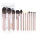Makeup Brushes 12 Pcs Makeup Kit,Foundation Powder Brush Eyeshadow Brush Concealers Blush Face Make up Brushes Set(Rose Gold,12Pcs)