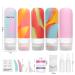 Heymkgo Silicone Travel Bottles Set - 5 Pack 90ml Refillable Squeeze Travel Containers for Easy Filling - Perfect for International Travel - Buy Online on GoSupps.com