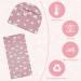 Baby Cotton Hat and Tube Scarf Set - Soft Beanie & Fashionable Scarf Combo in Pink | 1-3 Years - Buy Online on GoSupps.com