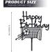 Soccer Happy Birthday Cake Topper Black Football Themed Birthday Cake Decoration for Men Boys Soccer Theme Birthday Party Decoration - Buy Online on GoSupps.com