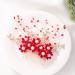 Beavorty Flower Hair Combs Wedding Side Comb Bridal Side Combs Wedding Hair Clip Pearl Comb Clip Crystal Headpiece Handmade Comb Crystal Hair Comb Floral Bridal Clip Manual Headgear Bride - Buy Online on GoSupps.com