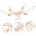 FRCOLOR Miss crystal hair comb Hair piece Metal bride decorate hair romantic wedding headpiece ornament hair accessories alloy gold hair accessories leaf prom accessories grace - Buy Online on GoSupps.com