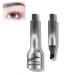 Liquid Eyebrow Brush Angled Brush and Dip Liquid Eyebrow Gel Smudge Proof Eyebrow Pencils for Women Makeup (Dark gray)
