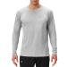 NAVISKIN Men's Quick Dry Lightweight UPF 50+ Long Sleeve Shirts Rash Guard Swim Shirts Hiking Shirts Grey Large