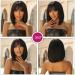 Esmee Short Black Bob Wig with Fringe | Shoulder Length Synthetic Wig for Daily Party Cosplay | 12 Inch - Buy Online on GoSupps.com