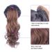 Short Wavy Ponytail Extensions - 40cm Synthetic Claw Ponytail in Brown Black | 16 Inches Ladies Wig - 90g - Buy Online on GoSupps.com