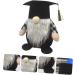 Cabilock 1pc School Season Dwarf Home Adornment Doll Lovely Ornament Graduation Decoration Faceless Black 21x19cm - Buy Online on GoSupps.com