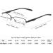Kerecsen Progressive Multifocus Reading Glasses - Metal Half Frame Black 2.0 Diopters - International Shipping Available - Buy Online on GoSupps.com
