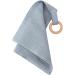 VsilaY Baby Bibs with Wooden Teether - Soft Cotton Burp Cloths for Newborns | Snap Button & Absorbent Towel - Buy Online on GoSupps.com