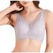 XWSM bags BH Daily Post Surgical mastectomy BH with breast prosthesis bags women women cotton wireless full bralette XL/X-Large gray