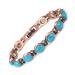 Copper Bracelet for Women 7.08'' Adjustable with Easy Link Turquoise Magnetic Bracelet Fashion Copper Jewelry(0164)