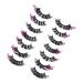 minkissy 7 Pairs false eyelashes false lash extensions colored eyelashes individual cosplay lashes colored lashes fake eyelashes lashes with color extend artificial fiber halloween