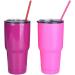 ALINK 10.5 Long Rainbow Colored Reusable Straws for 20oz/30oz Tumblers - Set of 10 with Cleaning Brush - Rainbow Colors - Buy Online on GoSupps.com