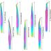 Eyelash Extension Tweezers Kit - Fangze 7 Pcs Rainbow Stainless Steel Set with Case - Buy Online on GoSupps.com