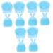 minkissy 12 Pcs Rabbit Ears Facial Brush Manual Face Cleansing Brush Exfoliator Brush Facial Cleansing Tool Face Wash Face for Women Face Pore Brush Pore Brush Silica Gel Portable Miss Light Bluex3pcs 7.5x7.5cmx3pcs