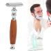 Premium Metal Safety Razor - Double Edge Stainless Steel Hand Razor Kit for Men | Nostalgic Design & Sturdy Stand Included - Buy Online on GoSupps.com