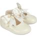 Baypods Baby Girls Soft Sole Pre Walker Shoes with Diamante Bow | Made in England | Ivory Patent | Size 1 UK Child - Buy Online on GoSupps.com