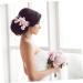 DOITOOL 1pc Mori Wedding Flower Handmade Comb Bridal Headdress Hair Comb for Wedding Floral Hair Accessories Crystal Bridal Hair Barrette Pearl Alloy Japanese and Korean Bride - Buy Online on GoSupps.com