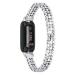Peridot bracelet for Fitbit Inspire 3 adjustable bracelet with rhinestones 14 cm - 20.6 cm unique stainless steel accessories replacement bracelet for fit bit inspire 3 silver