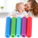 Viagasafamido 5-Piece Silicone Baby Bite Ring Set | Safe Healthy Teething Toys | Red Purple Green Blue Sky Blue - Buy Online on GoSupps.com