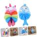 2pcs Children's Bath Ball | Toddler Shower Accessories | Cartoon Loofah Sponge Washcloths for Kids | Body Scrubbers for Baby - Buy Online on GoSupps.com