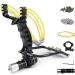 COOY Slingshot,Wrist Sling Rocket Professional Hunting Slingshot with Heavy Duty Launching Bands, High Velocity Catapult  Black slingshot kit